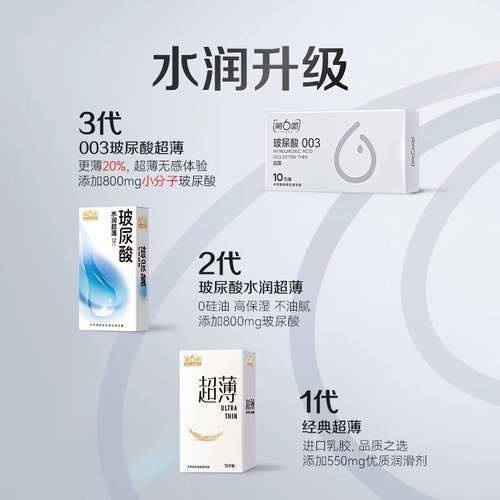 【003玻尿酸】第六感避孕套超薄裸入正品水光套安全套001囤货装tt 2