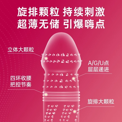 凸点3D大颗粒炽久持久无储避孕套超薄情趣刺激阴蒂螺纹安全套水润 1