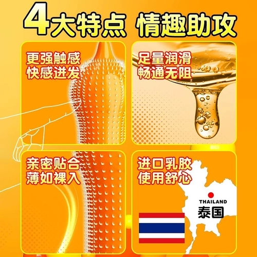 杰士邦避孕套颗粒刺激阴蒂激情高潮超薄猫舌囤货装正品安全 3