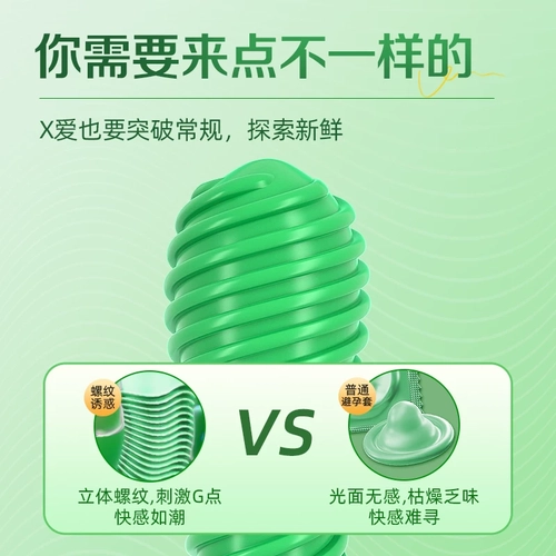 第六感螺纹情趣避孕套刺大颗粒激bytt超薄正品安全套套男用 2