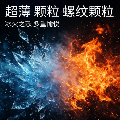 第六感冰火两二重天情趣避孕套大颗粒螺纹一体正品安全套bytt 2