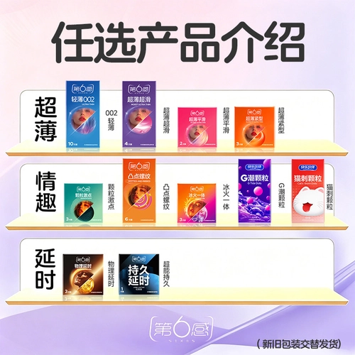 【下拉任选】第六感超薄避孕套超滑情趣延时冰火颗粒螺纹安全套by 2