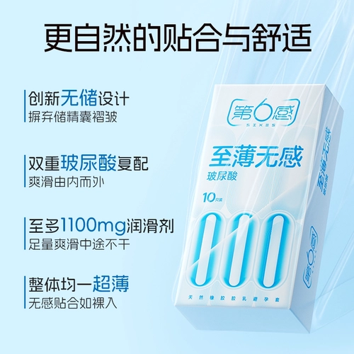 第六感至薄无感 | 超薄000避孕套玻尿酸正品安全套bytt 3