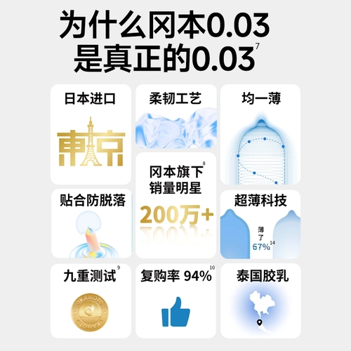 冈本白金超薄003丨正品超薄避孕套男用安全套byt 4