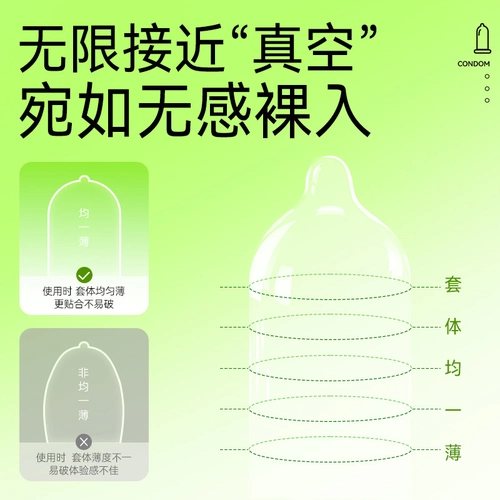 【000超薄无感套】羽感小绿罐避孕套肤感超薄安全套玻尿酸byt正品 4