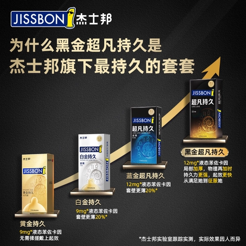 杰士邦延时避孕套超凡持久装男用安全套tt延迟超薄裸入正品by 4