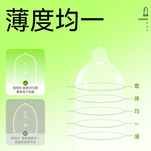 【羽感000小绿罐】超薄裸入玻尿酸避孕套刺激阴蒂安全套byt男用 4