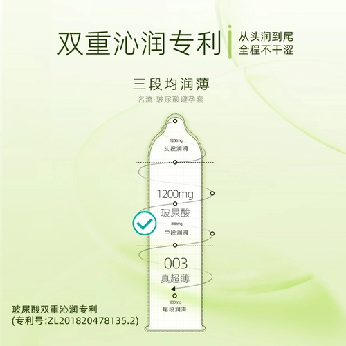 名流MO玻尿酸避孕套003超薄正品润滑弱酸安全套女用byt 4