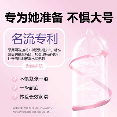 名流MO玻尿酸大号超薄避孕套情趣男女用安全套官网正品55mm 3