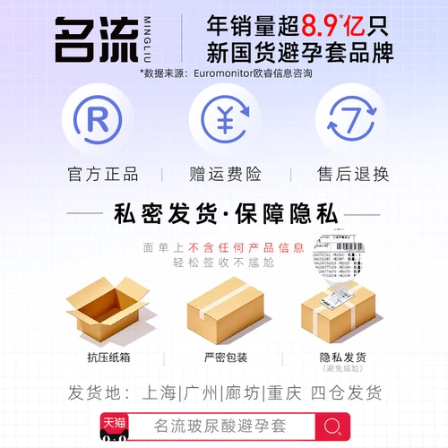 【天猫u先】名流超薄延时避孕套2只装 1